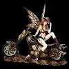 Elfen Figur Mit Motorrad - Cowgirl