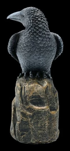 Schwarzer Rabe Sitzt Auf Fels -Figuren Deko Verkauf ML9237 Schwarzer Rabe sitzt auf Fels 3 1280x1280