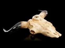 Rinder Schädel Mit Indianerkopf - Old Spirit -Figuren Deko Verkauf Rinder Bullen Schaedel Mit Indianerkopf Old Spirit 5 1280x1280