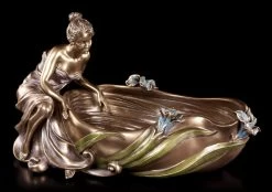 Jugendstil Schale - Frau Sitzt An Wanne