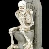 Skelett Figur - Denker Auf Klo