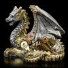 Steampunk Drachen Figur - Mechanical Hatchling