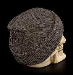 Totenkopf Mit Beanie - Grau -Figuren Deko Verkauf Totenkopf Beanie Grau 6 1280x1280