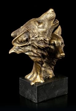 Wolfsköpfe Auf Monolith - Song Of The Wild -Figuren Deko Verkauf Wolfskoepfe Auf Schwarzem Monolith Song Of The Wild 3 1280x1280